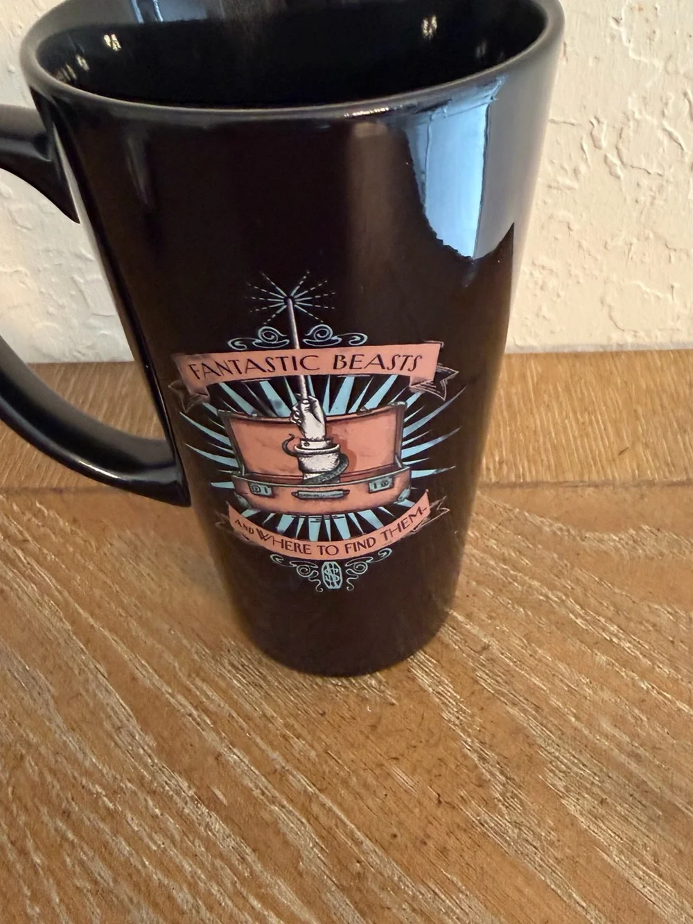 Warner Bros. Black Ceramic Fantastic Beasts Mug with Pink and Blue Accents